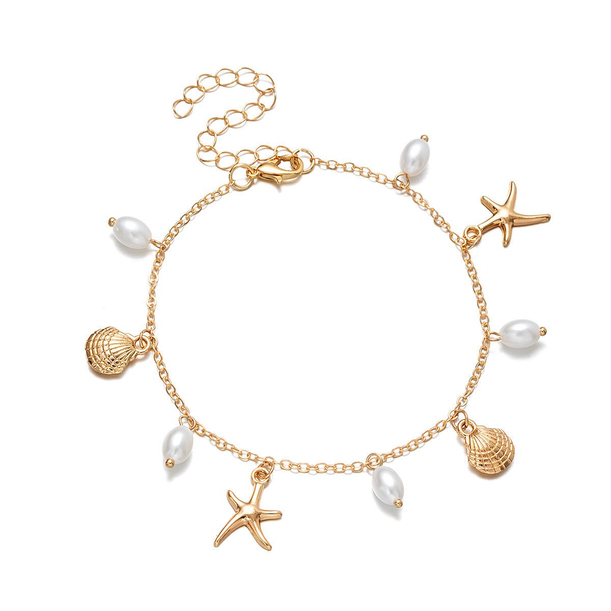 Adjustable Alloy Starfish Pendant Anklet For Women - Tucan Trading