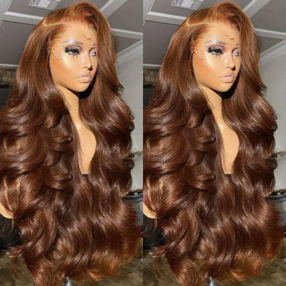 Chocolate Brown 13x4 Lace Front Human Hair Wig