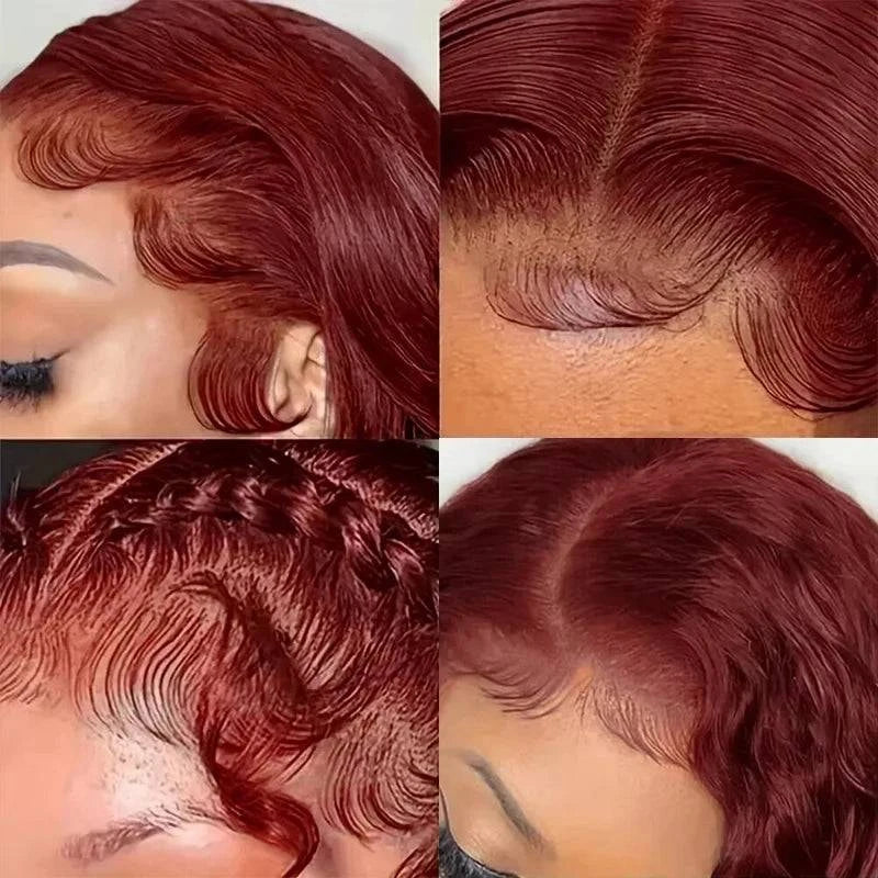 Body Wave Reddish Brown 13x6 Lace Front Human Hair Wig