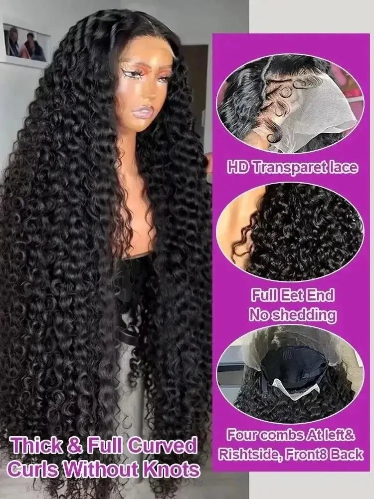 44 inch curly lace frontal wig