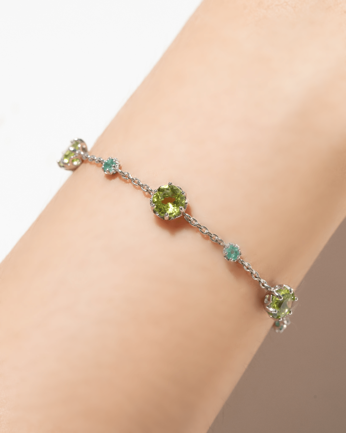 Emerald & Peridot Jewellery Set in Sterling Silver - Tucan Trading