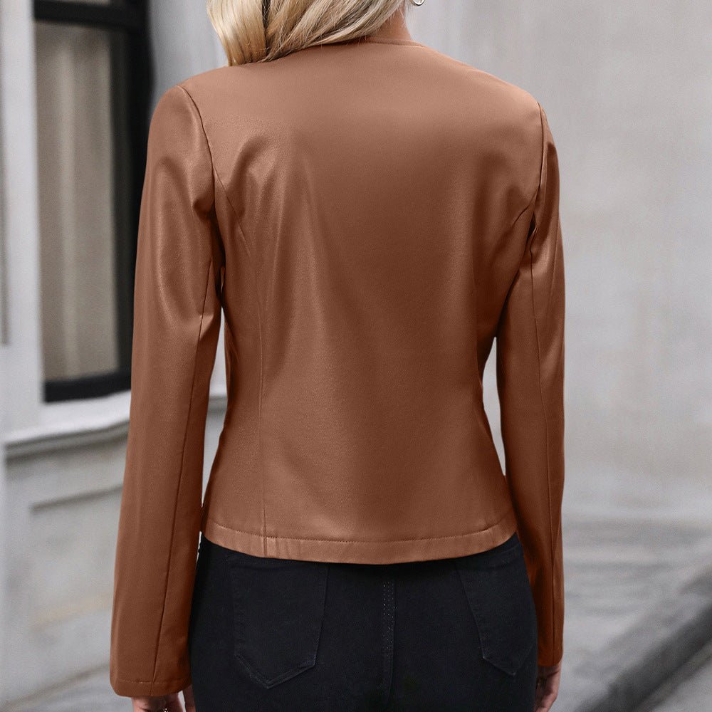 Casual Long - sleeve Motorcycle Leather Jacket - Tucan Trading