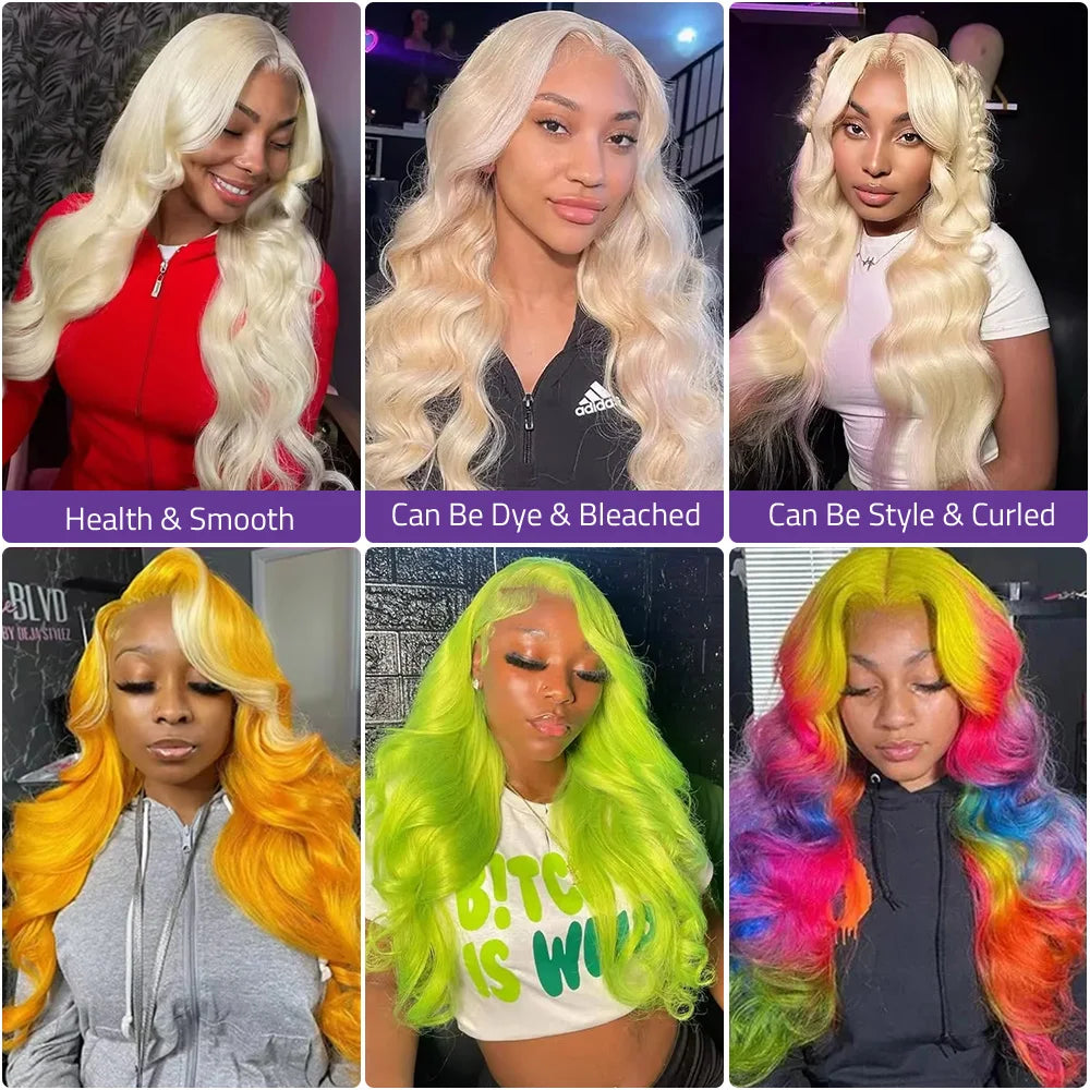 613 Blonde Body Wave Lace Frontal Human Hair Wig