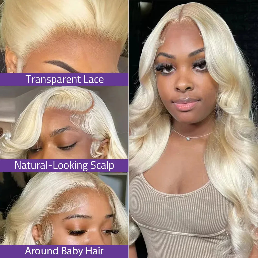 613 Blonde Body Wave Lace Frontal Human Hair Wig