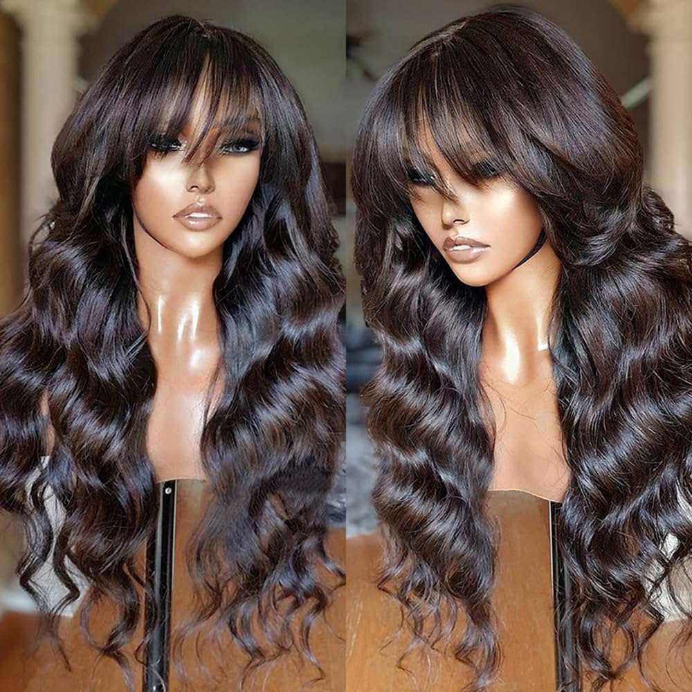 Full Machine Made Body Wave Natural Color Wig