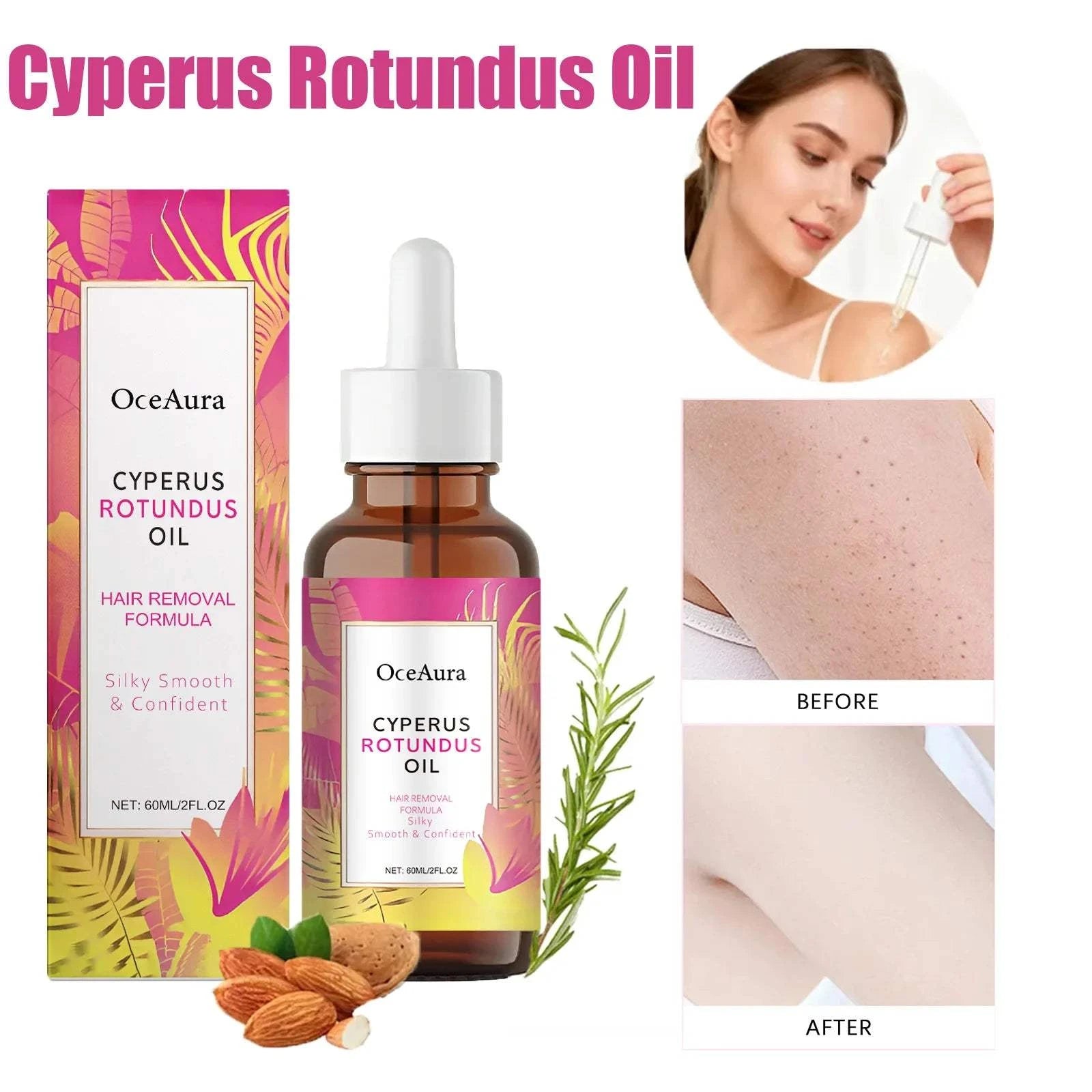 Cyperus Rotundus Oil for Hair Removal