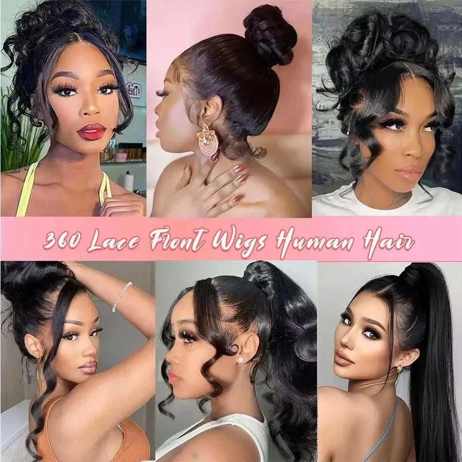 40 Inch Bone Straight Lace Frontal Human Hair Wig