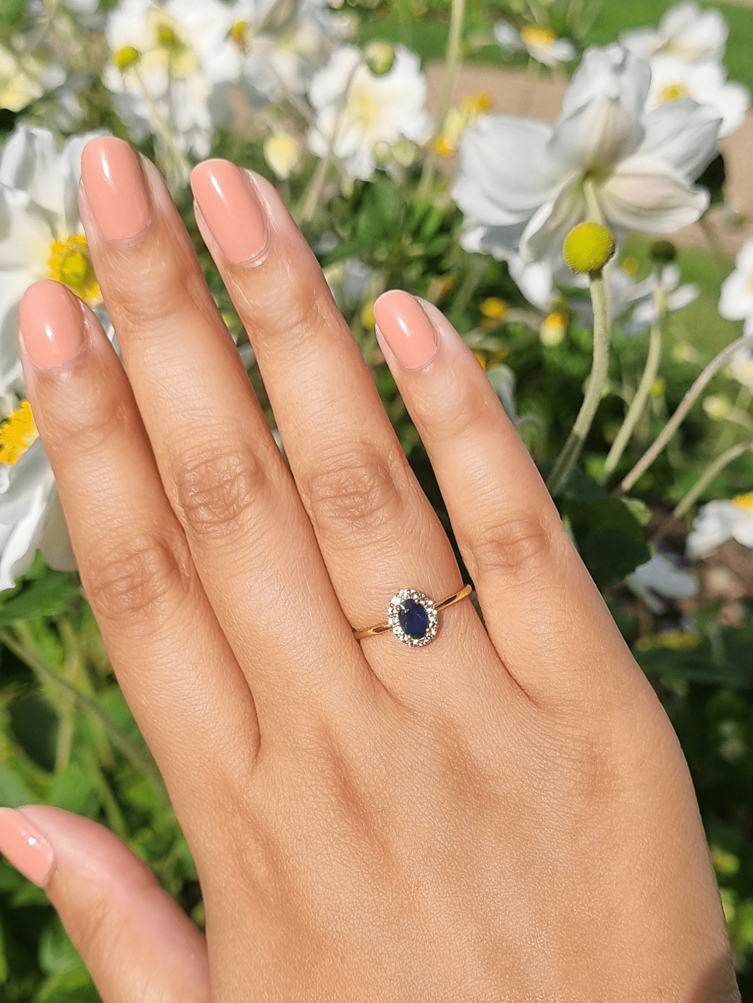 Blue Sapphire Ring in 18k Gold Vermeil - Tucan Trading