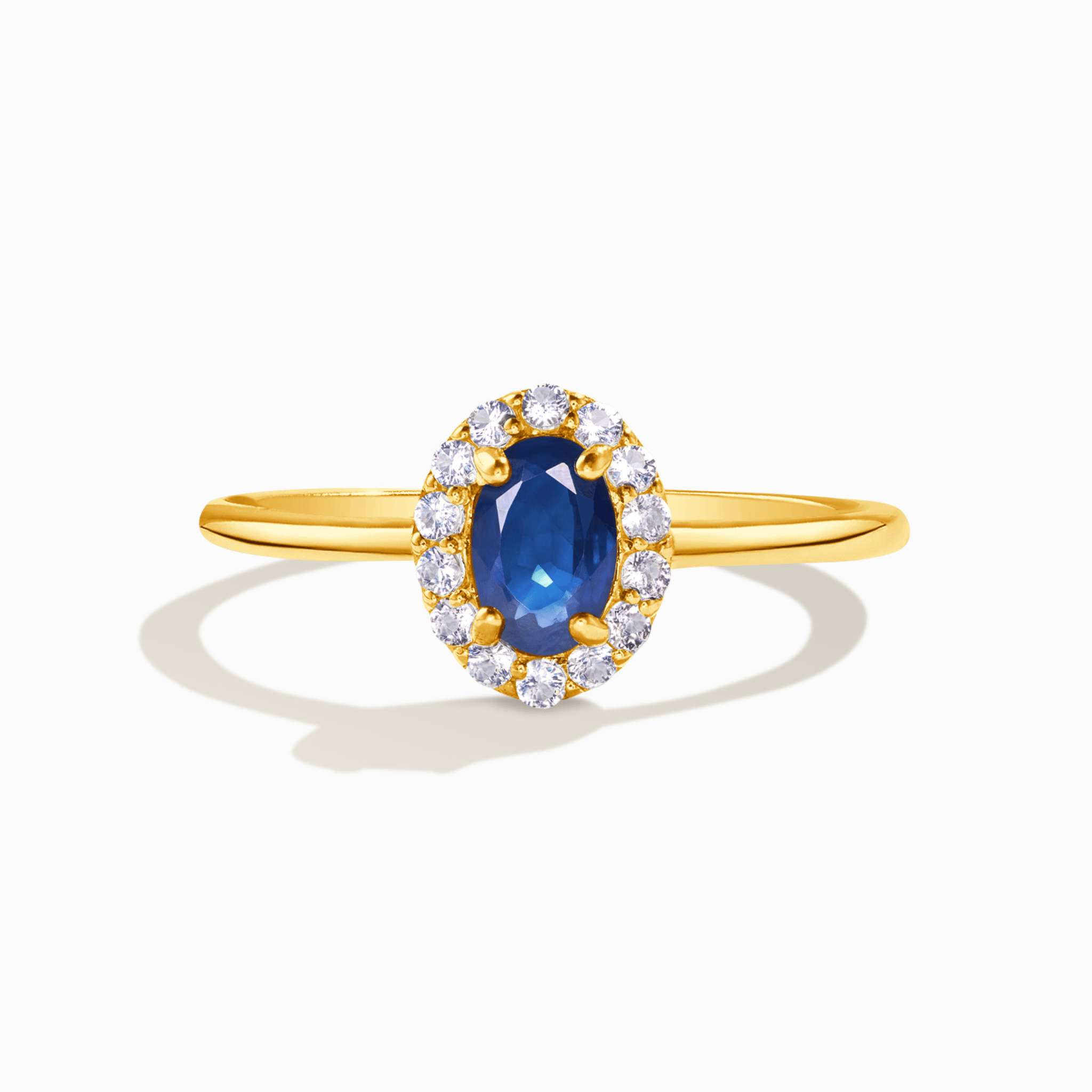 Blue Sapphire Ring in 18k Gold Vermeil - Tucan Trading
