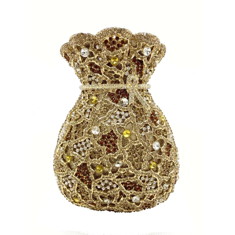 Luxury Women Evening Bag Party Crystal Clutch Purse