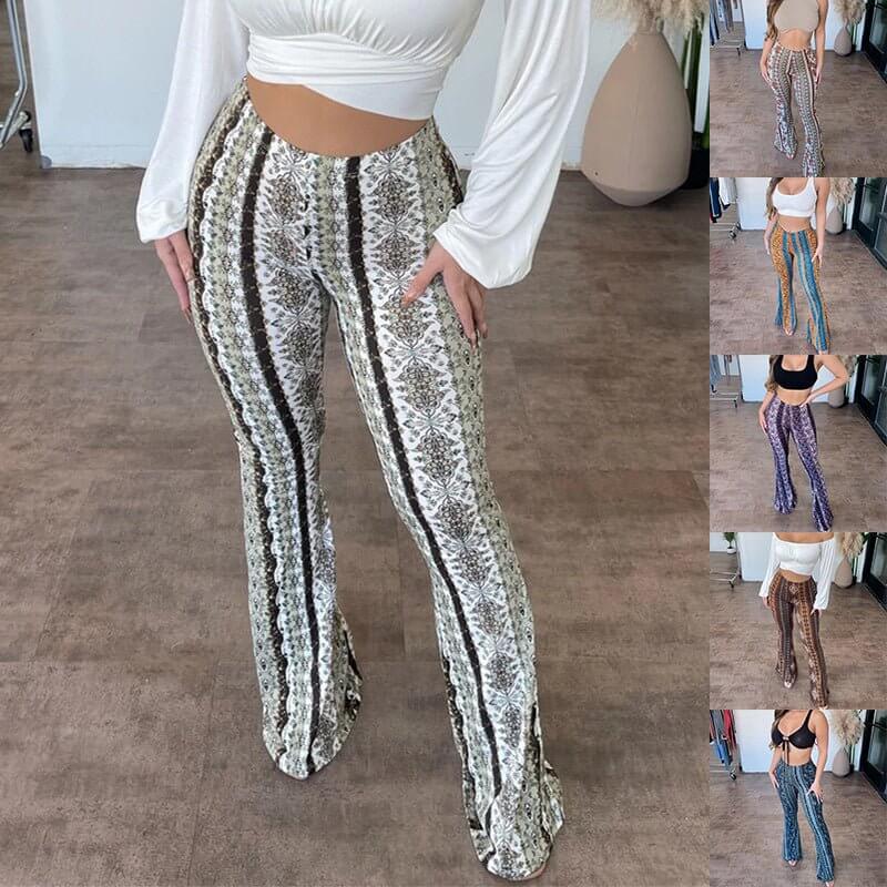 High Elastic Trousers For Women | Sexy Printed Pants For Women