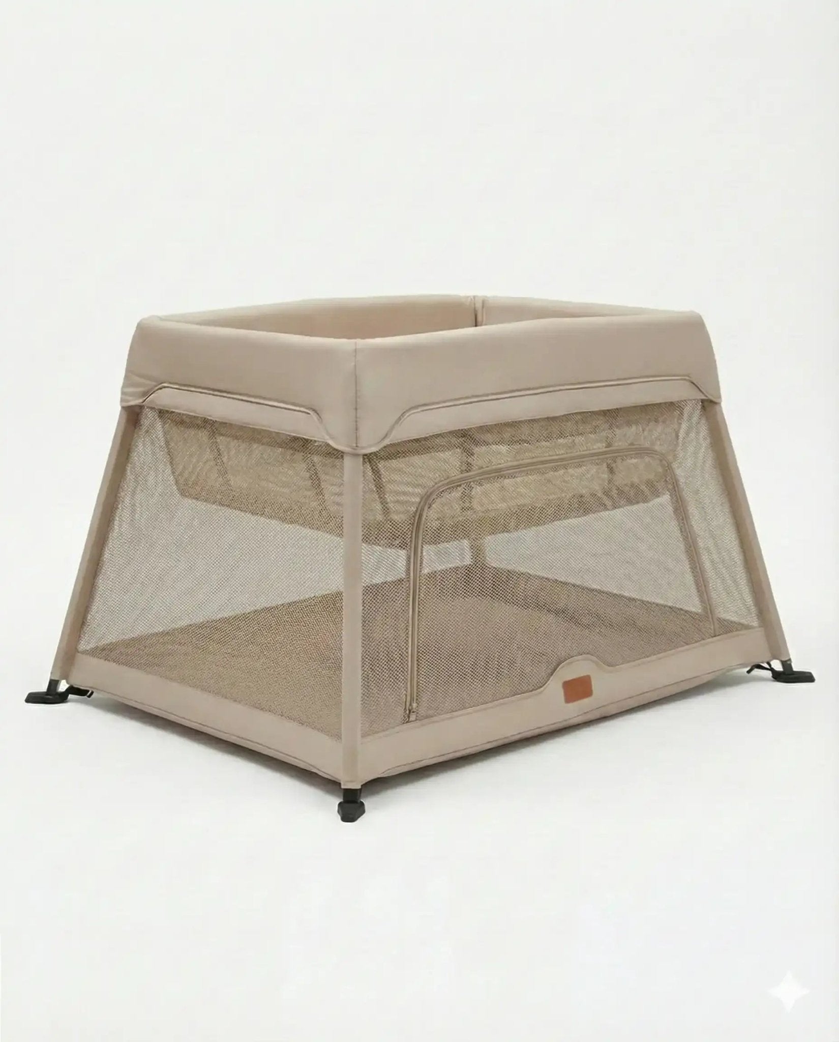 Airpod 3 Travel Cot Includes Newborn Bassinet Insert - Beige - Tucan Trading