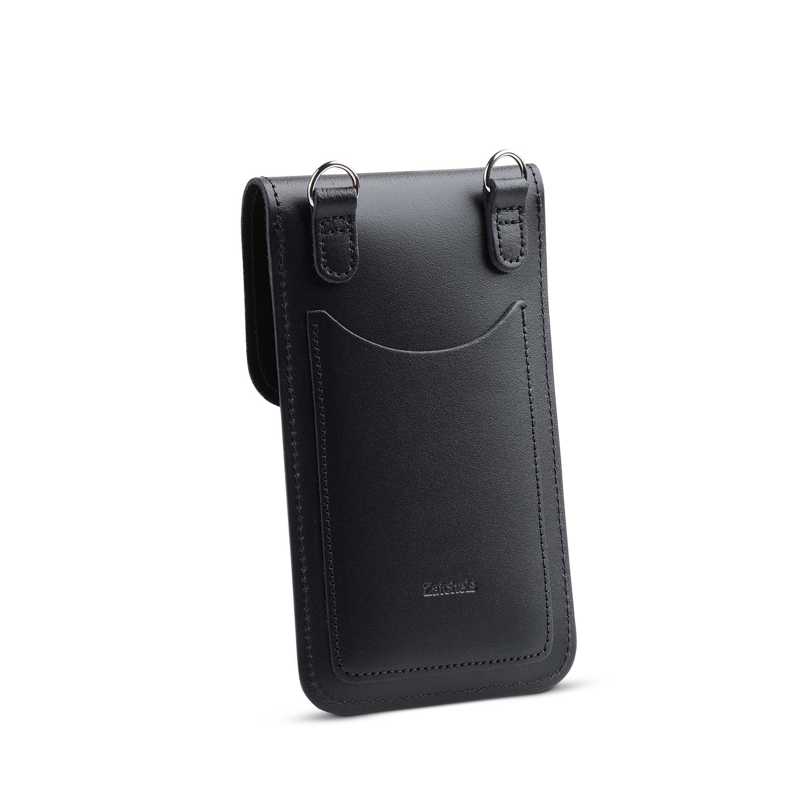 Handmade Leather Mobile Phone Pouch Plus - Black - Tucan Trading