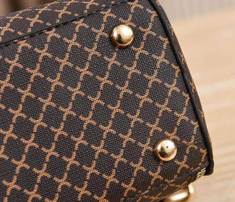 New Women Handbag Bag Luxury Design Bucket Shoulder Crossbody Bag Flip Check Print Large Capacity Single Shoulder Straddle Bag - Tucan Trading