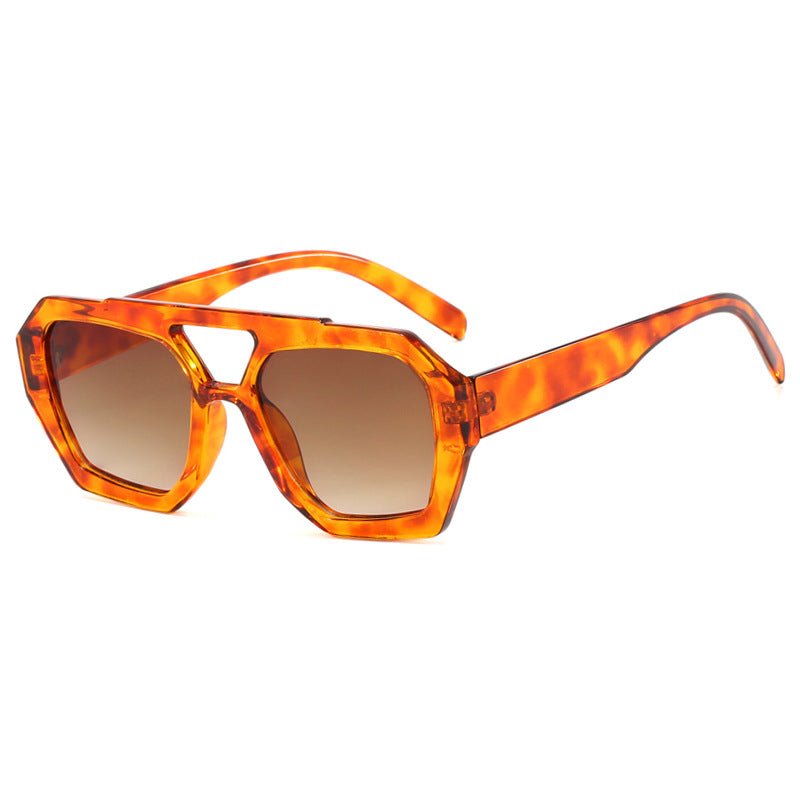 Ins Big Frame Leopard Sunglasses - Tucan Trading