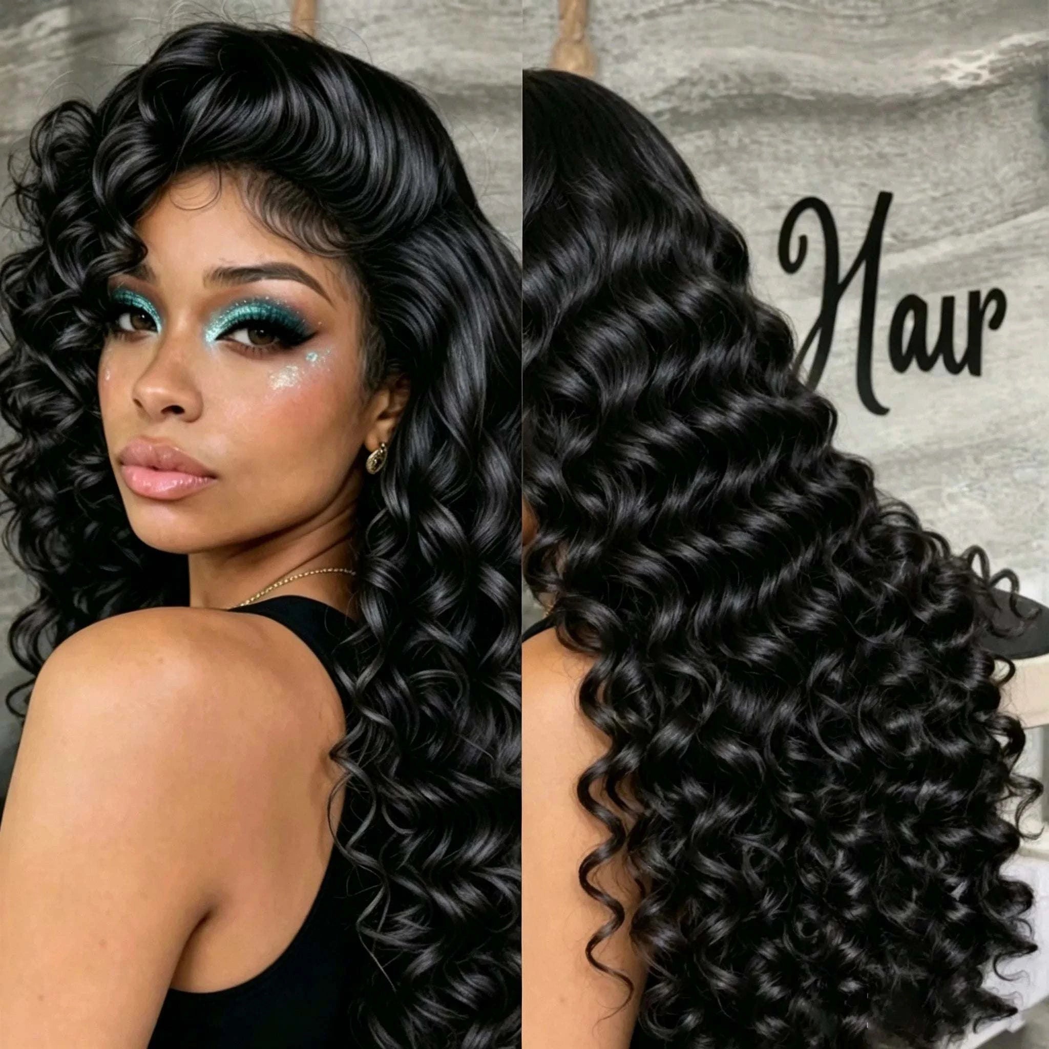 13x6 HD 38-42 Inch Loose Deep Wave Curly