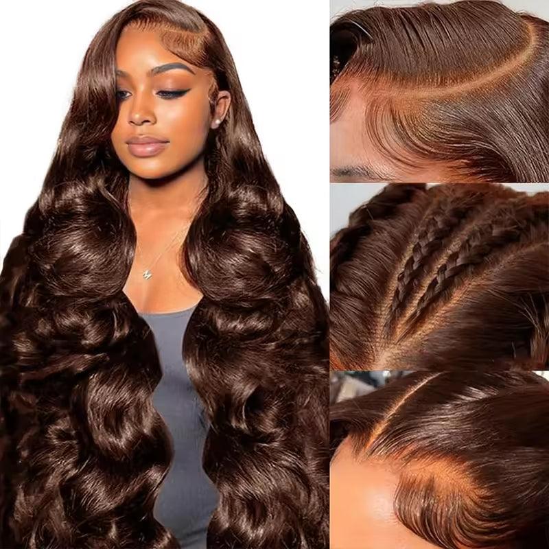 13x4 High-Definition Brown Lace Front Wig