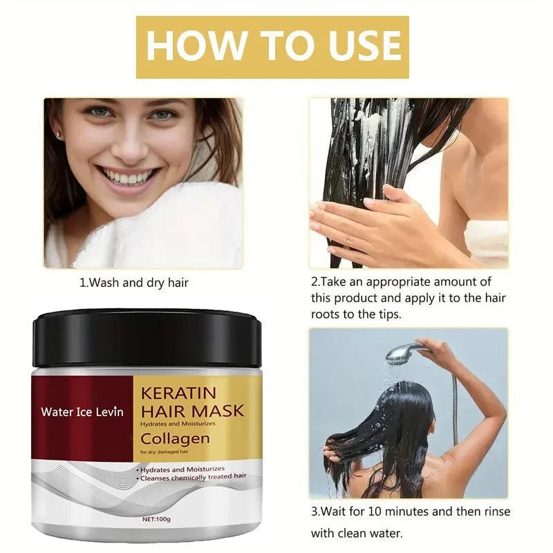 Collagen Keratin Hair Mask & Dual Oil Control Moisturizer Conditioner