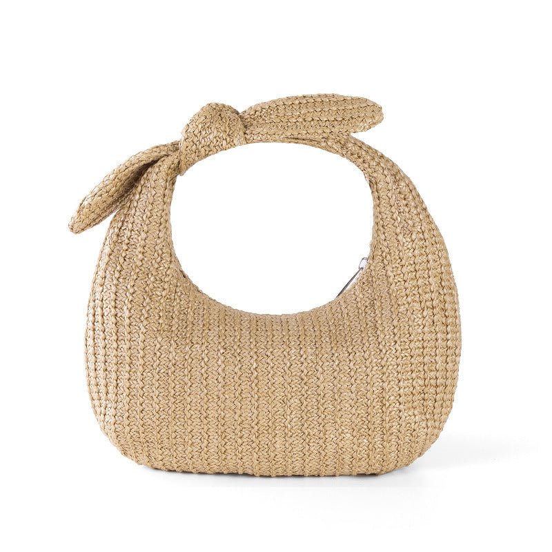 Vacation Style Bow Straw Handbag Clutch - Tucan Trading
