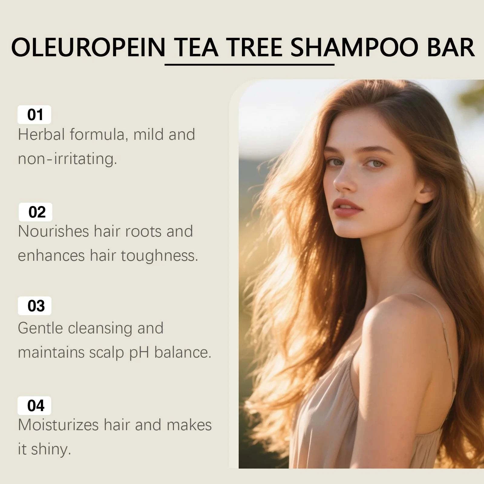 HOEGOA Oleuropein &amp; Tea Tree Dandruff Removal Shampoo Bar