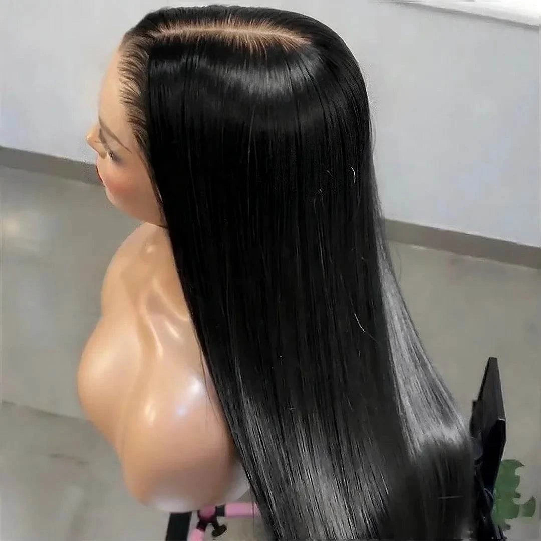 40 Inch Bone Straight Lace Frontal Human Hair Wig