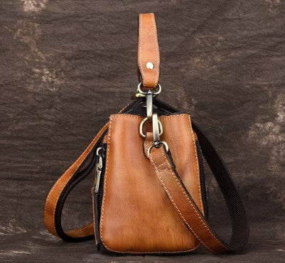 Fashionable Leather Vintage Embossed Handbag