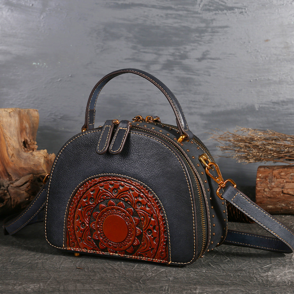 Multi-Functional Suede Cowhide Handbag