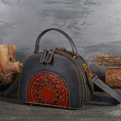 Multi-Functional Suede Cowhide Handbag