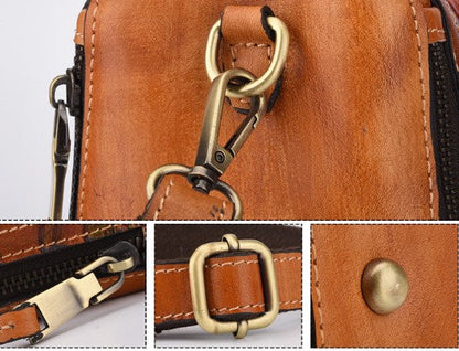 Fashionable Leather Vintage Embossed Handbag