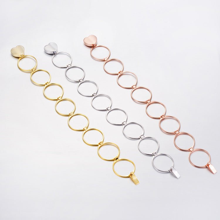 Love Bracelet - shaped Net Red Lesbian Folding Gold Lord Ring - Tucan Trading