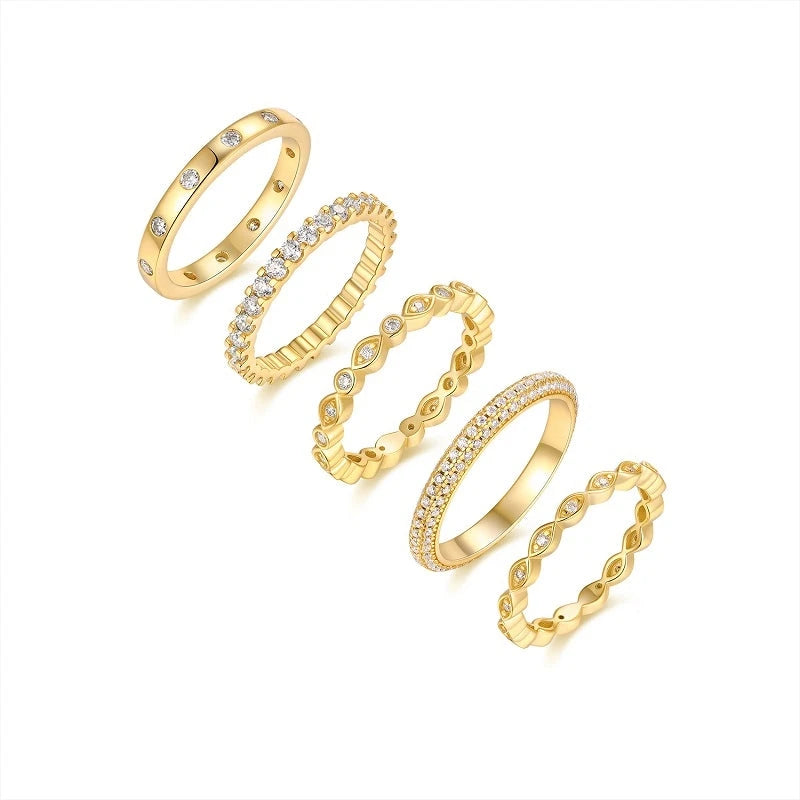 Fashionable Ring And Ring Jewelry Set With Moissanite