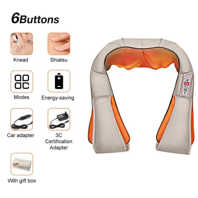 U Shaped Shiatsu Neck Massager |  Back And Neck Massager with Heat