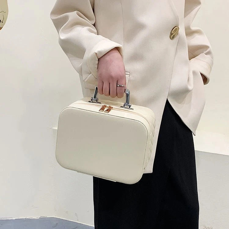 Portable Cosmetic Bag With Mirror
