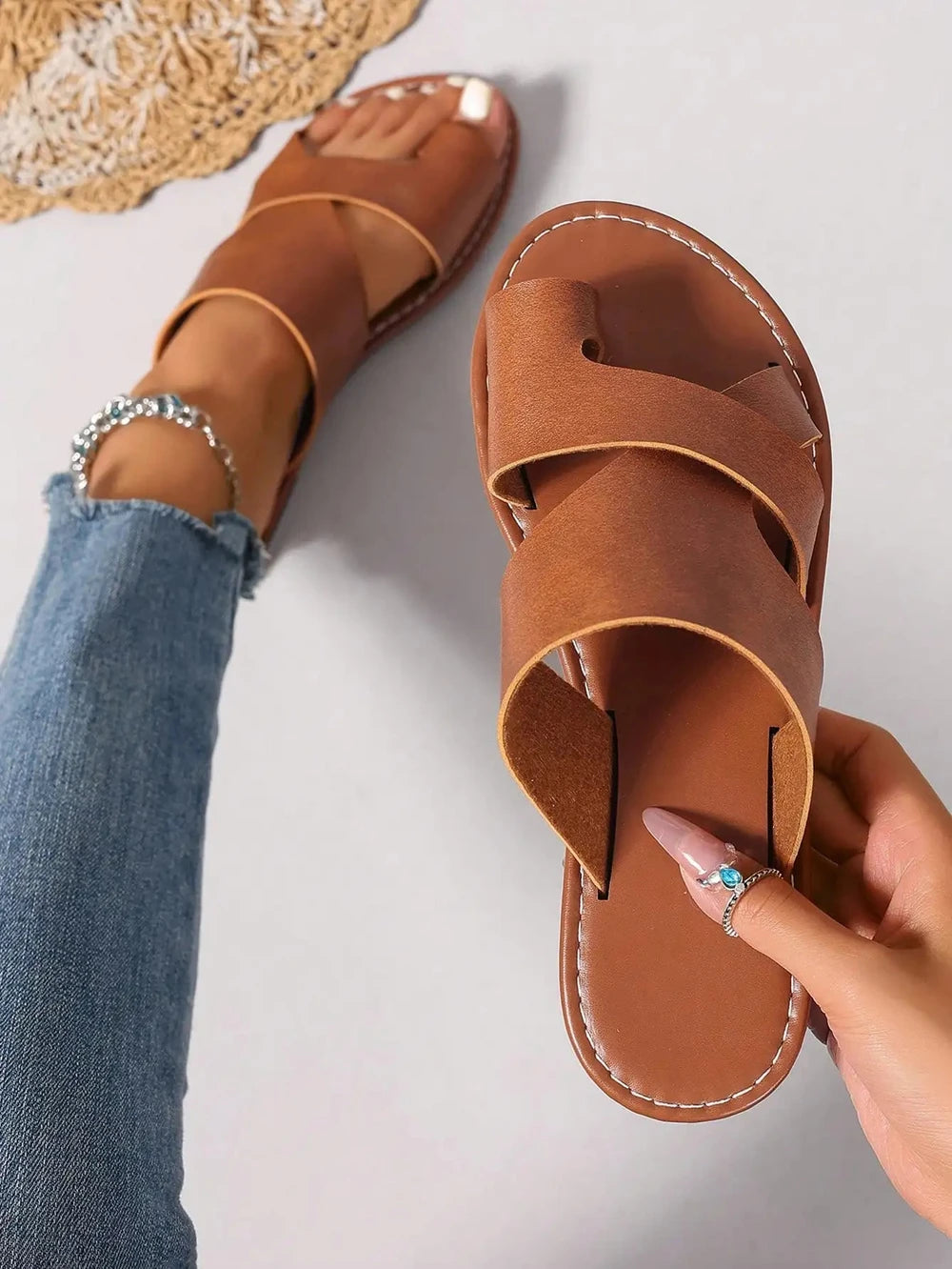 Casual Flat Slip-On Sandals For Women