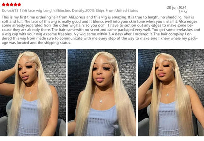 13x6 HD Transparent Lace Front Human Hair Wig