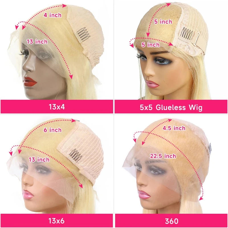 613 Honey Blonde 13x4 Lace Front Human Hair Wig