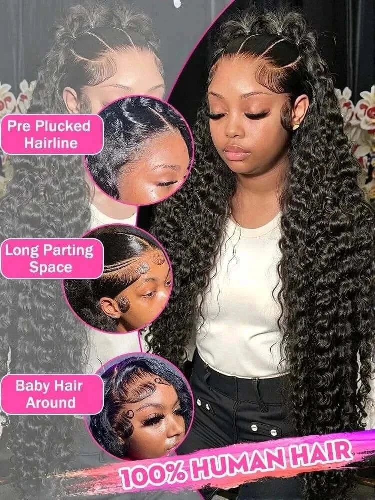 44 inch curly lace frontal wig