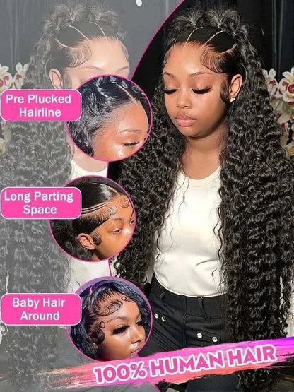 44 inch curly lace frontal wig