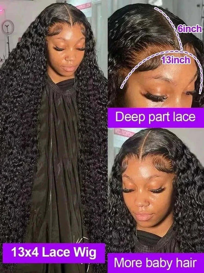 44 inch curly lace frontal wig