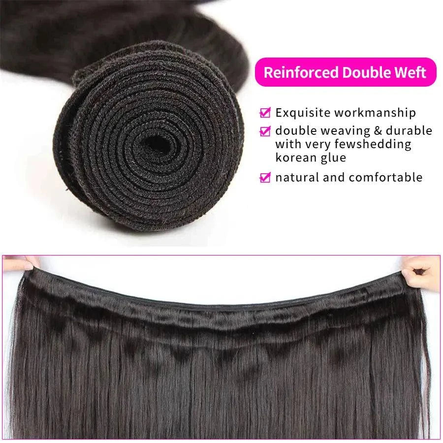 Silky Straight Human Hair Remy Brazilian
