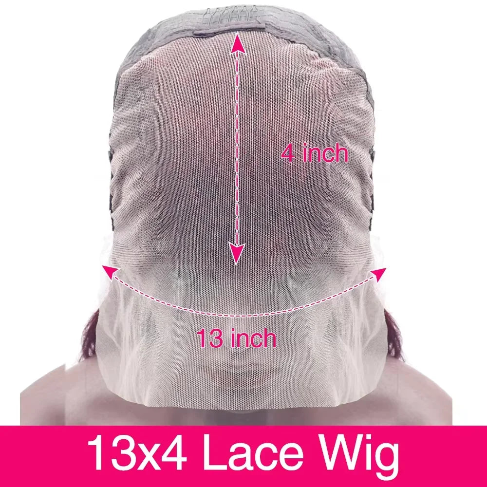13x6 HD Lace Frontal 220% Density 99J Burgundy Human Hair Wig