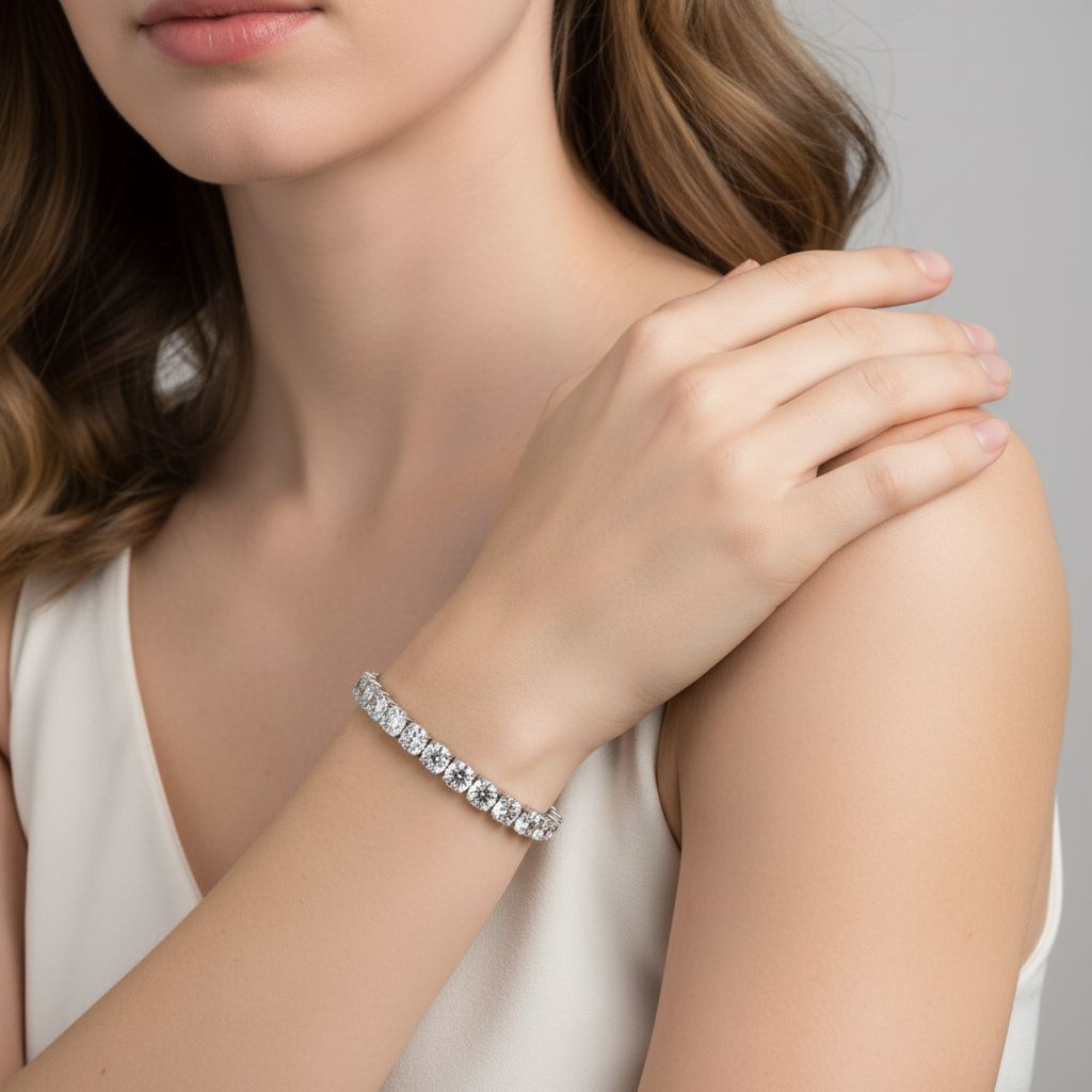 New Tennis Bracelet With Moissanite Fully Set - Tucan Trading