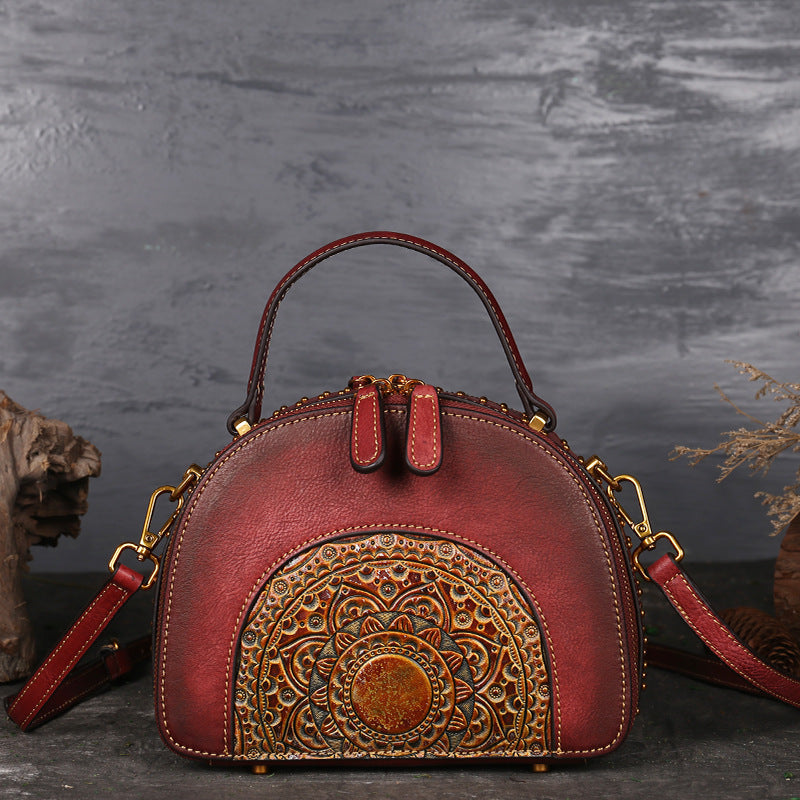 Multi-Functional Suede Cowhide Handbag
