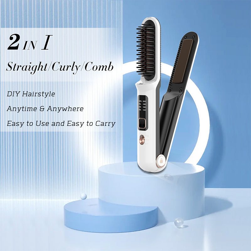 Wireless Professional Hair Straightener &amp; Comb