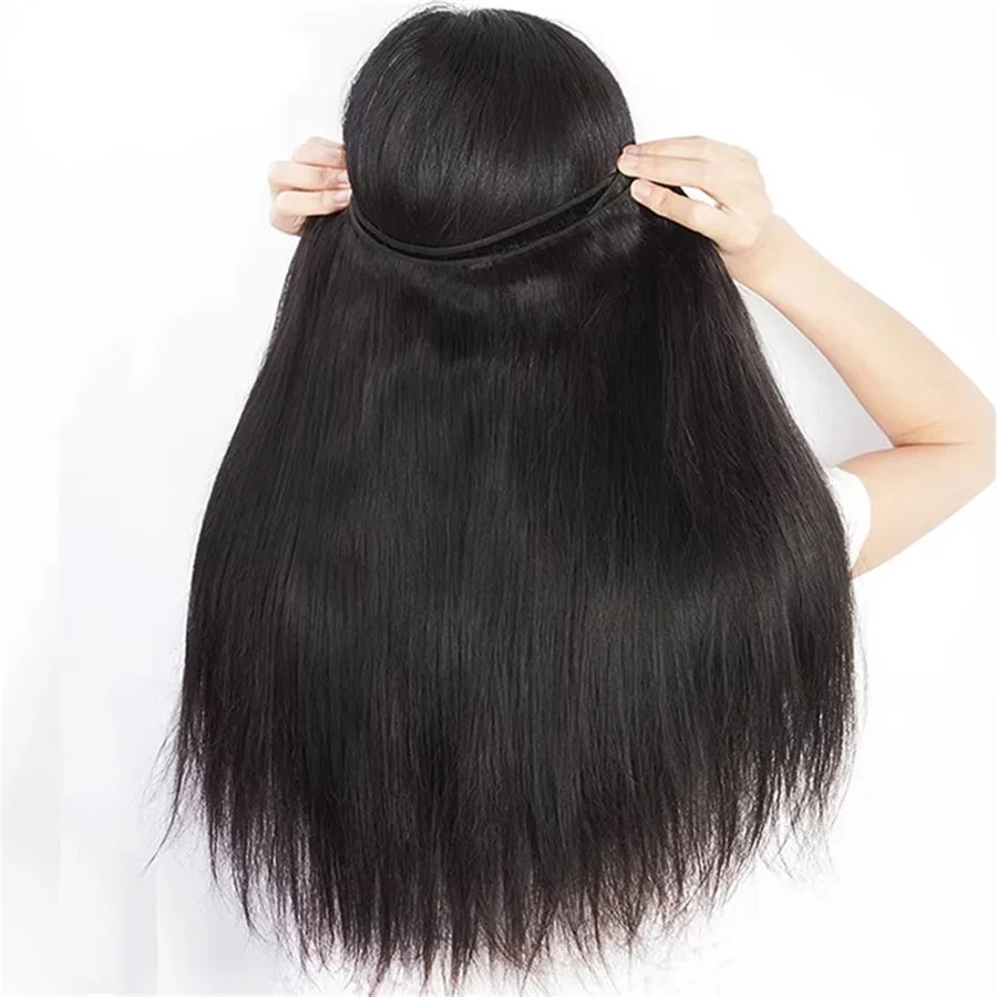 Silky Straight Human Hair Remy Brazilian Hair Extensions 1/3/4 PCS