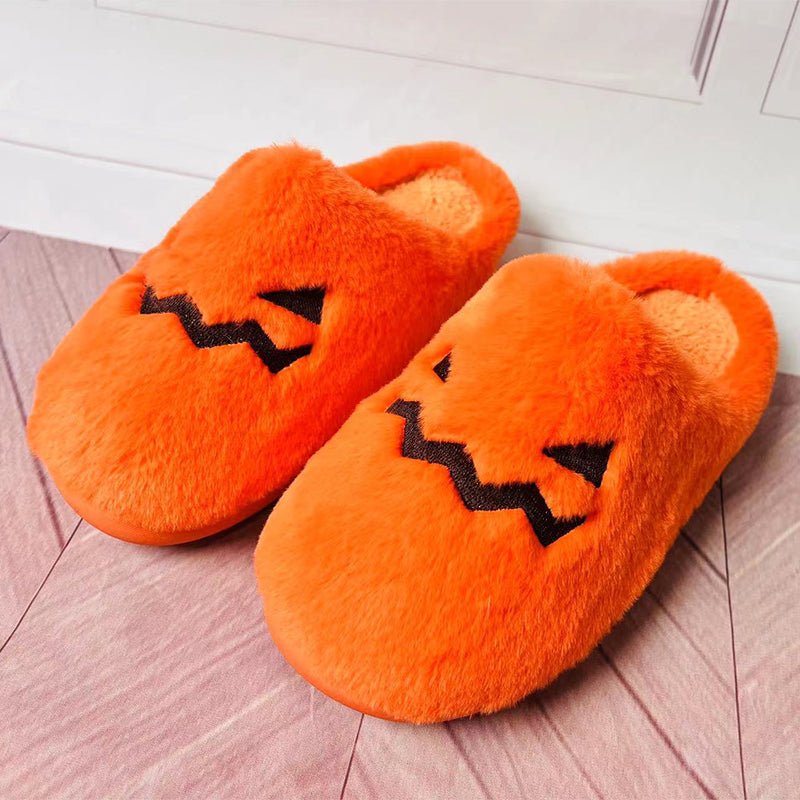 Cute Halloween Pumpkin Bedroom Slippers - Tucan Trading