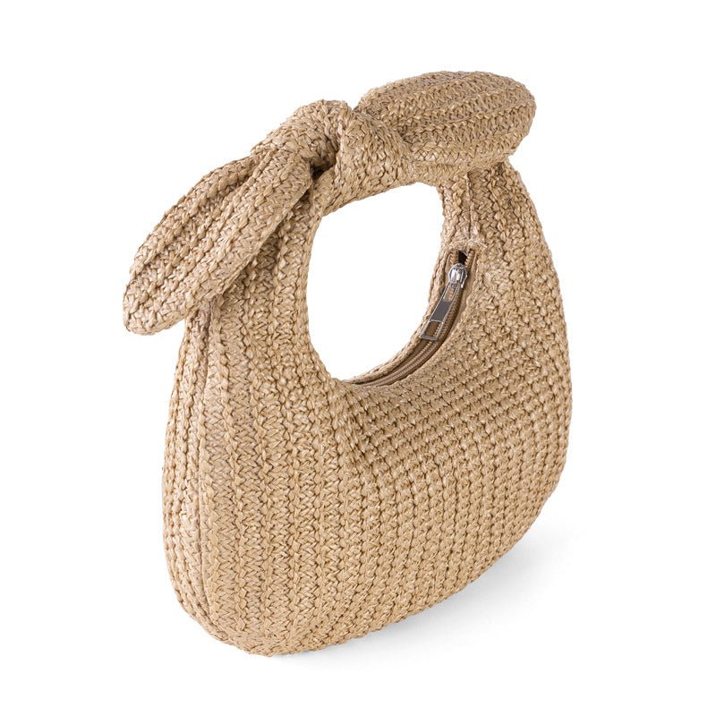 Vacation Style Bow Straw Handbag Clutch - Tucan Trading