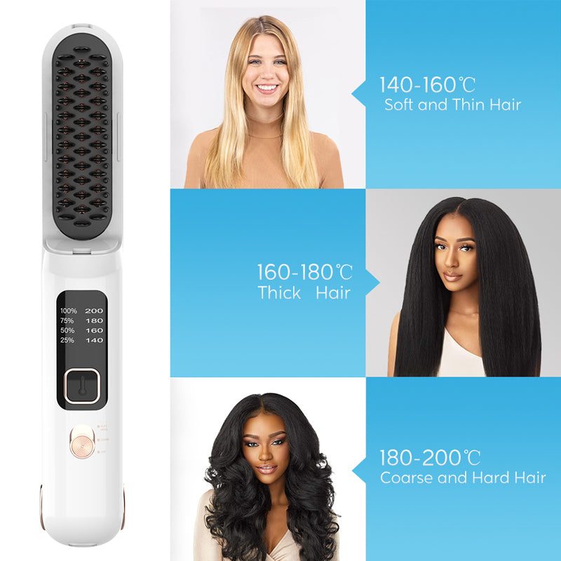 Wireless Professional Hair Straightener &amp; Comb