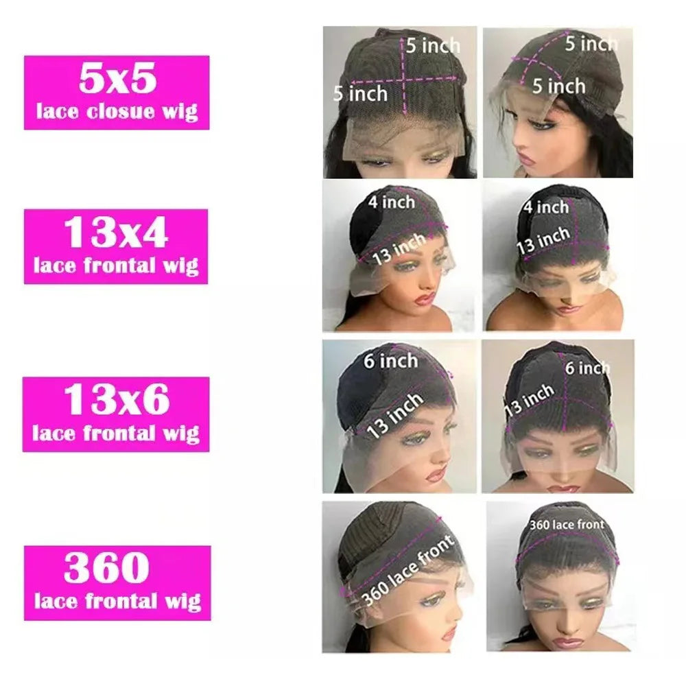 Body Wave 13x6 HD Transparent Lace Front Human Hair Wig