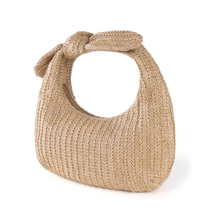 Vacation Style Bow Straw Handbag Clutch - Tucan Trading